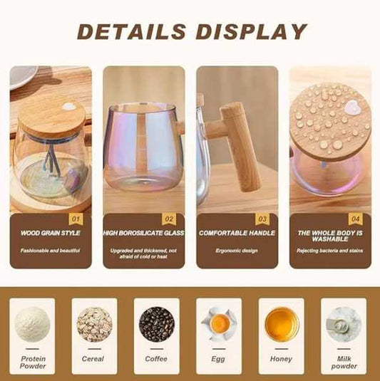New Rechargeable Self-Stirring Coffee Mug, 400ml Electric Mixing Cup with Automatic Stirring Function